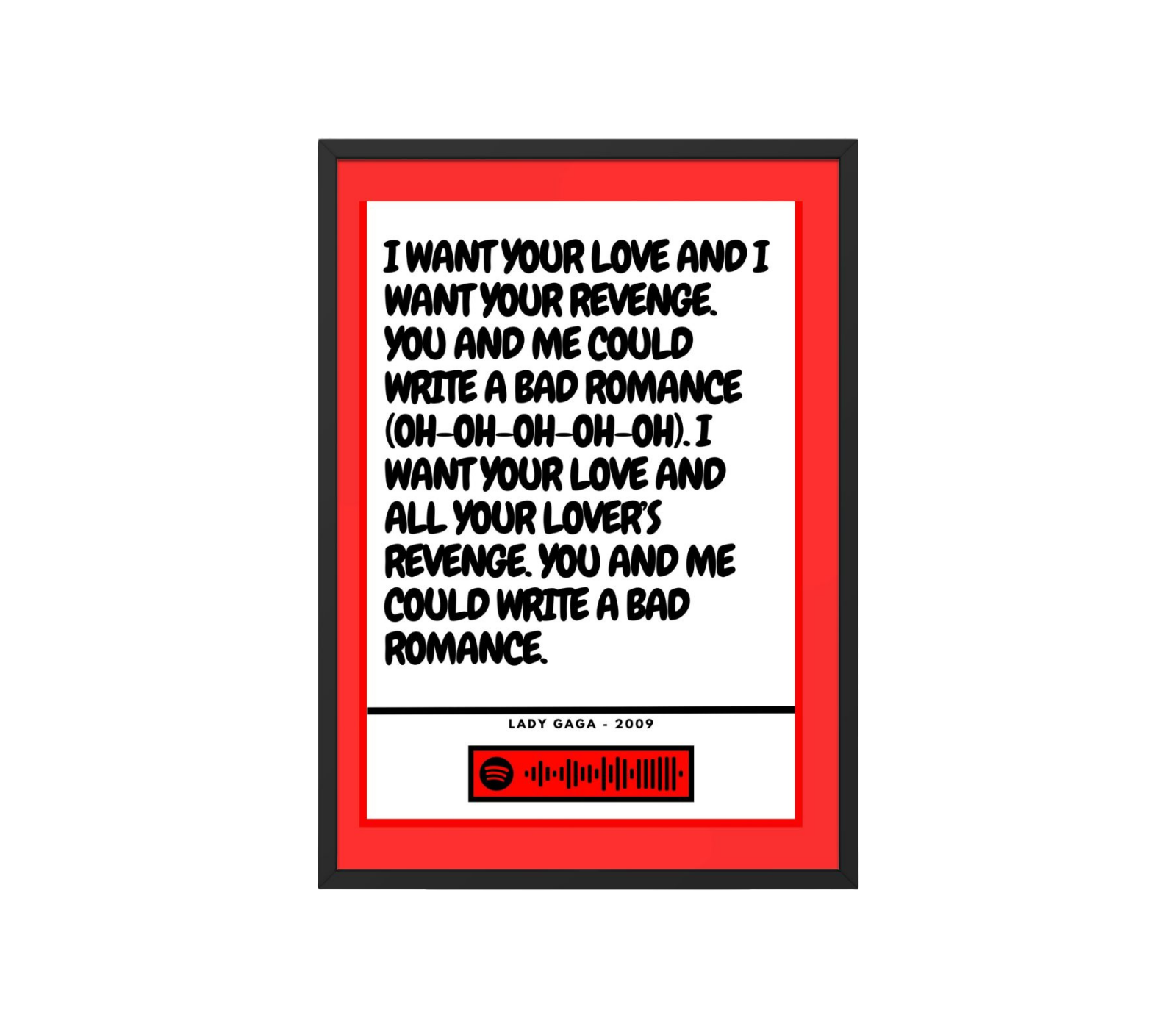 Portrait Framed Art Print - Bad Romance