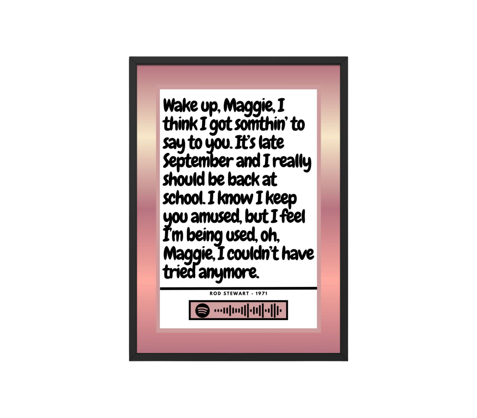 Portrait Framed Art Print - Maggie May