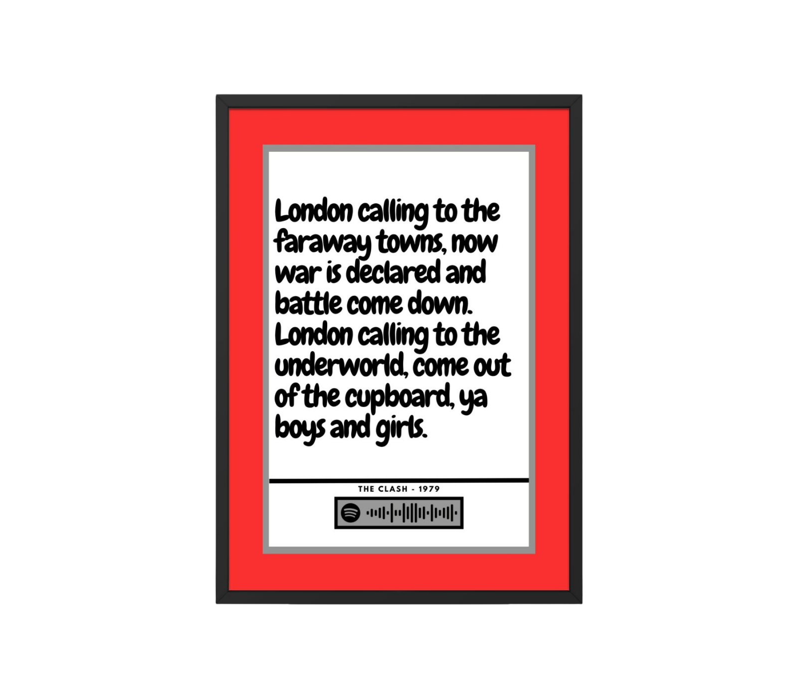 Portrait Framed Art Print - London Calling