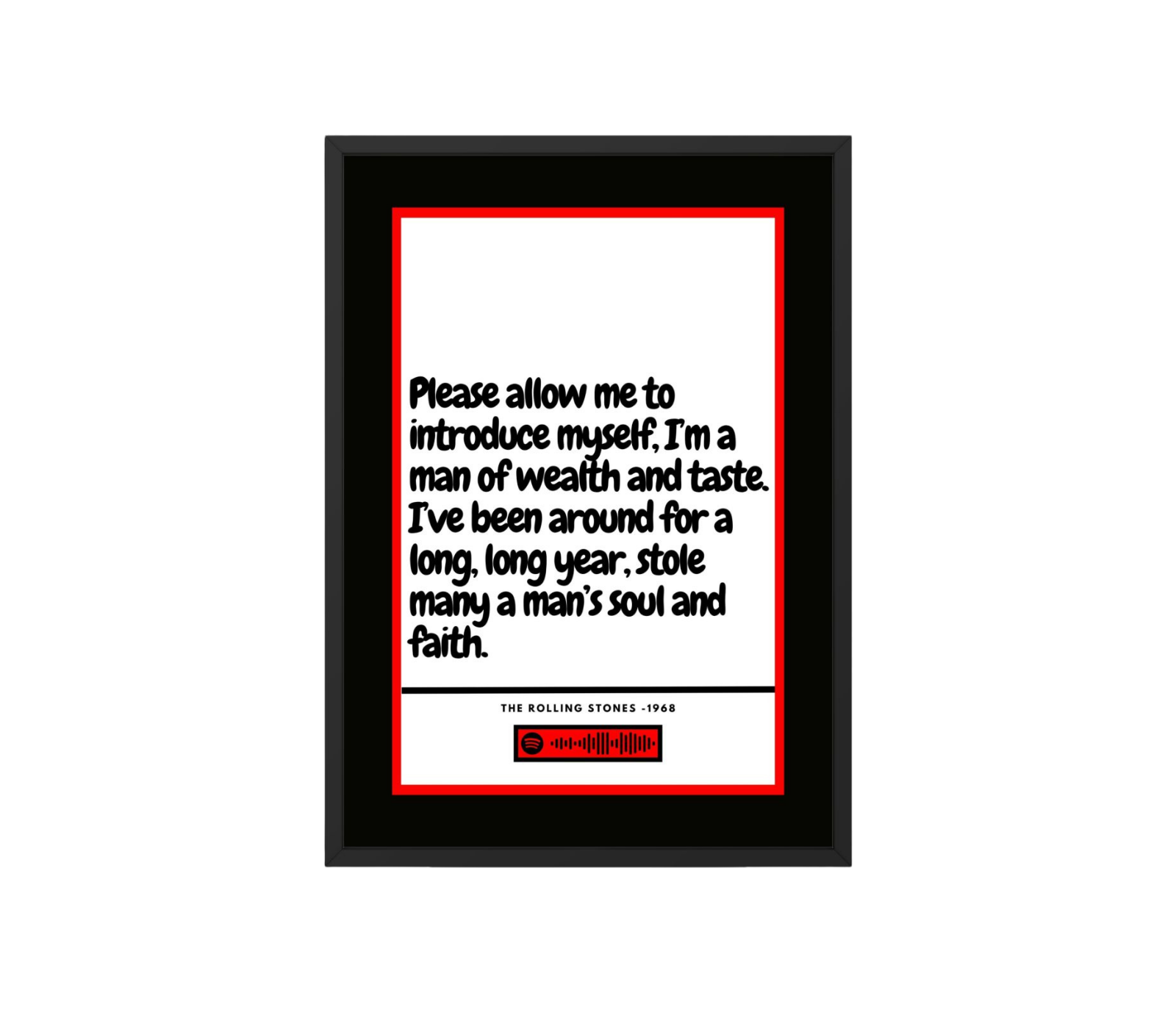Portrait Framed Art Print - Sympathy For The Devil