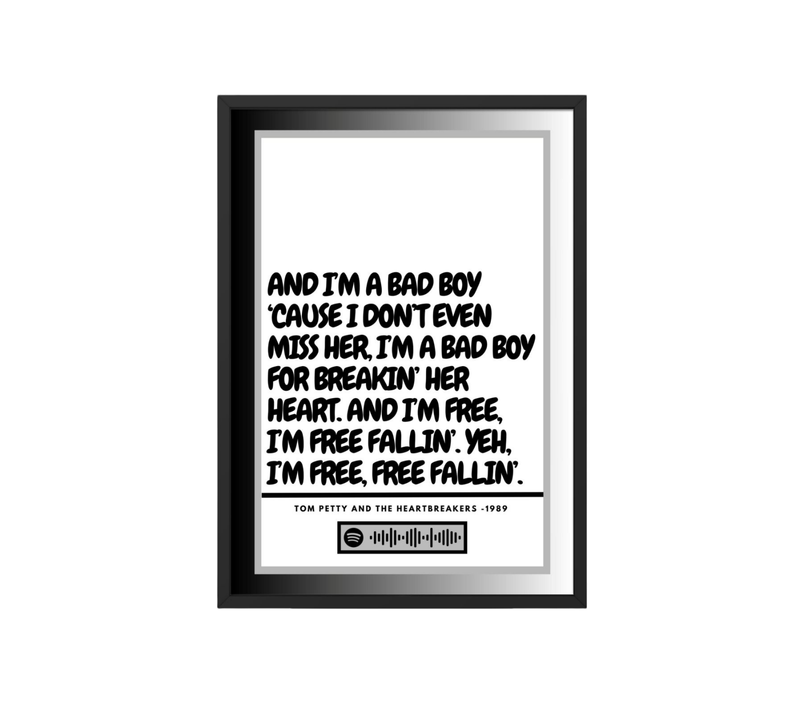Portrait Framed Art Print - Free Fallin'