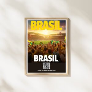 Portrait Framed Art Print Brazil FC Anthem