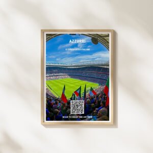 Portrait Framed Art Print Italy FC Anthem